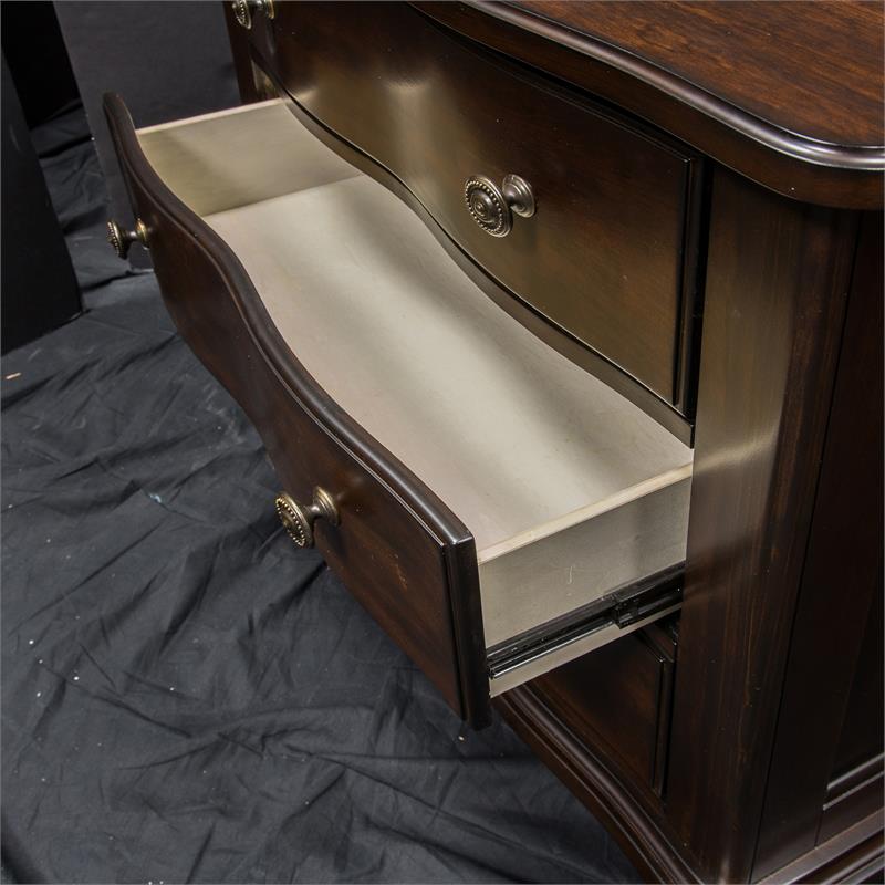 Furniture of America Marcella 3Drawer Solid Wood Nightstand in Brown