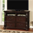 Furniture of America Eleo Traditional Wood 4-Drawer Media Chest in Brown Cherry