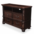 Furniture of America Eleo Traditional Wood 4-Drawer Media Chest in Brown Cherry