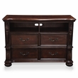 Furniture of America Eleo Traditional Wood 4-Drawer Media Chest in Brown Cherry