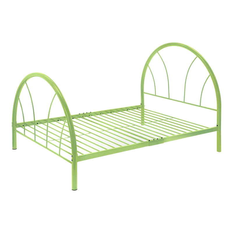 Furniture of America Beasley Contemporary Metal Platform Full Bed in Green
