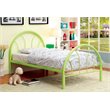 Furniture of America Beasley Contemporary Metal Platform Full Bed in Green