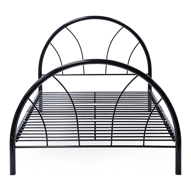 Furniture of America Beasley Contemporary Metal Platform Full Bed in Black