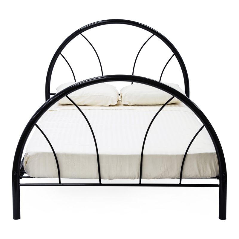 Furniture of America Beasley Contemporary Metal Platform Full Bed in Black