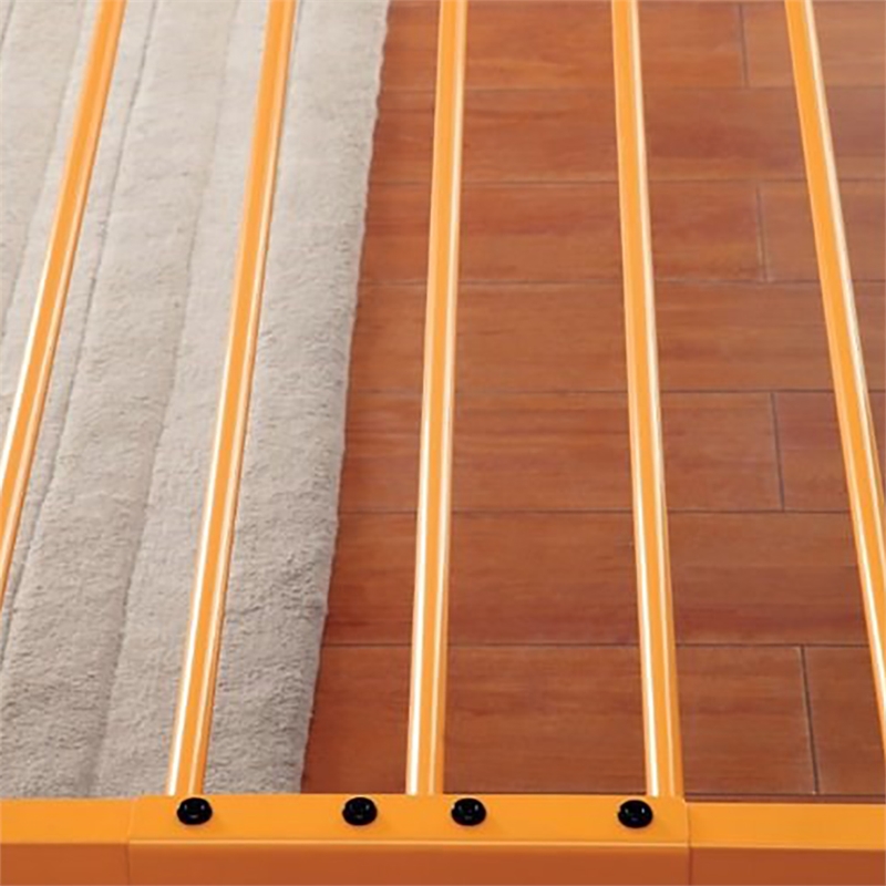 Furniture of America Beasley Contemporary Metal Platform Full Bed in Orange