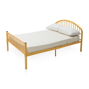 furniture of america capelli transitional metal spindle bed in orange