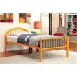 Furniture of America Capelli Contemporary Metal Slat Full Panel Bed in Orange