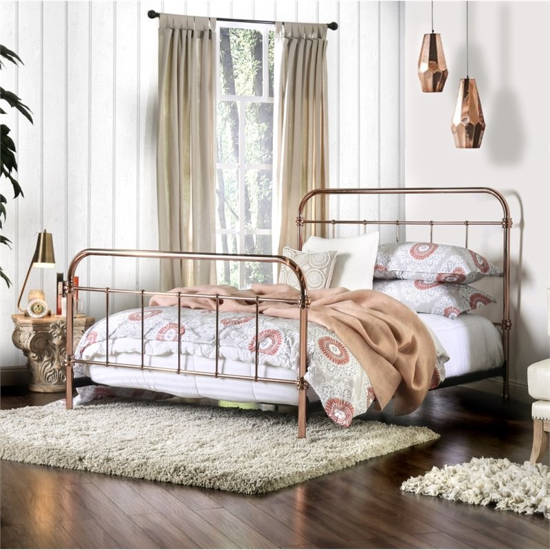 Furniture Of America Gracie, California King Gold Bed Frame