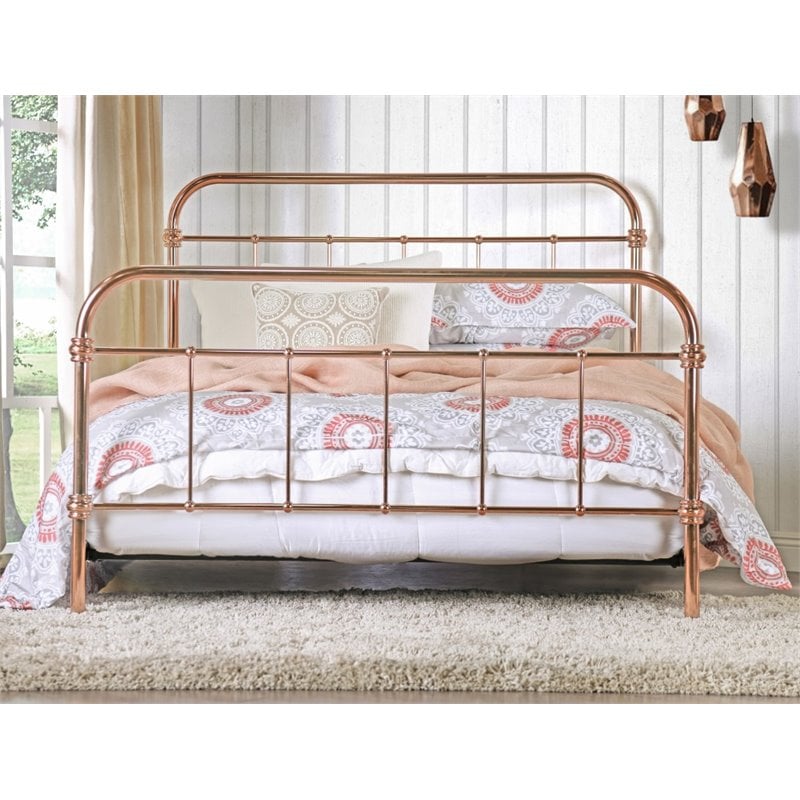 Furniture Of America Gracie, White Metal California King Bed Frame