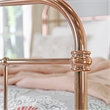 Furniture of America Gracie Contemporary Metal King Bed in Rose Gold