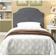 Furniture of America Davos Fabric Upholstered Twin Headboard in Gray