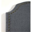 Furniture of America Davos Fabric Upholstered Twin Headboard in Gray