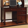 Furniture of America Dimanche Transitional Solid Wood Desk in Cherry