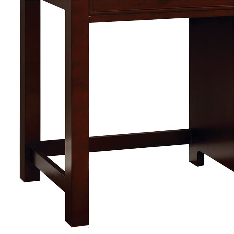 Furniture of America Dimanche Transitional Solid Wood Desk in Cherry