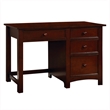 Furniture of America Dimanche Transitional Solid Wood Desk in Cherry