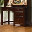 Furniture of America Dimanche Transitional Solid Wood Desk in Dark Walnut