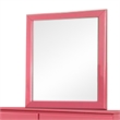 Furniture of America Lupin Transitional Solid Wood Mirror in Raspberry Pink