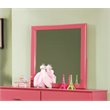 Furniture of America Lupin Transitional Solid Wood Mirror in Raspberry Pink