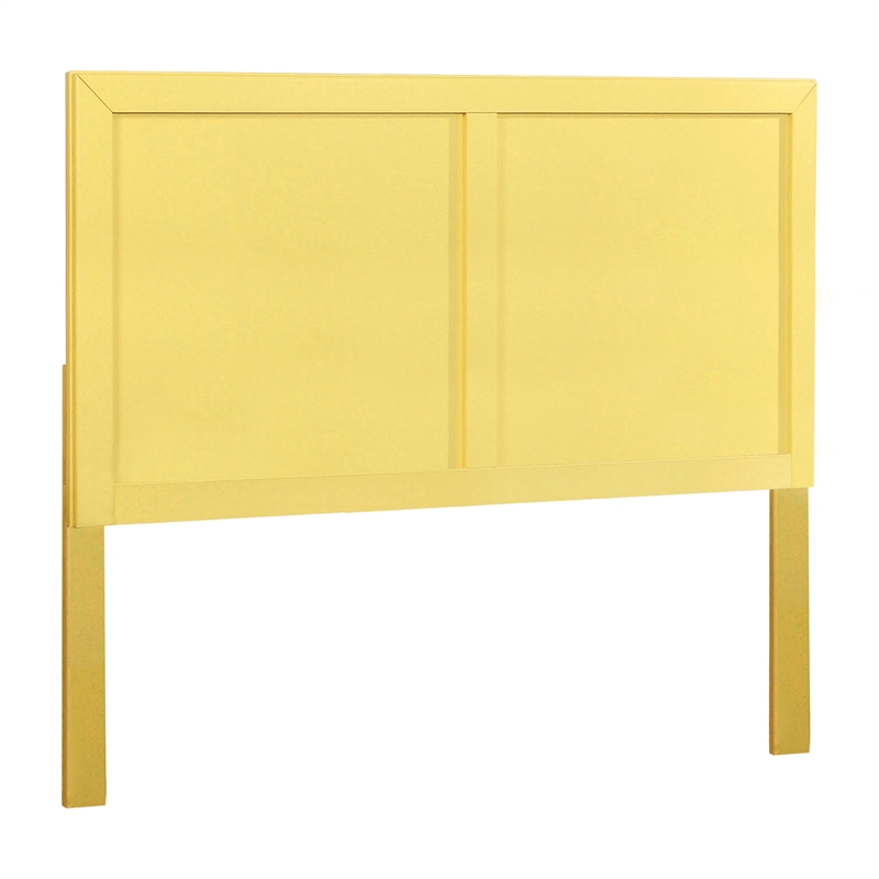 Furniture of America Lupin Wood Full-Queen Headboard in Lemon Yellow