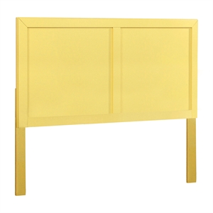 furniture of america lupin wooden kids panel headboard in yellow lemon