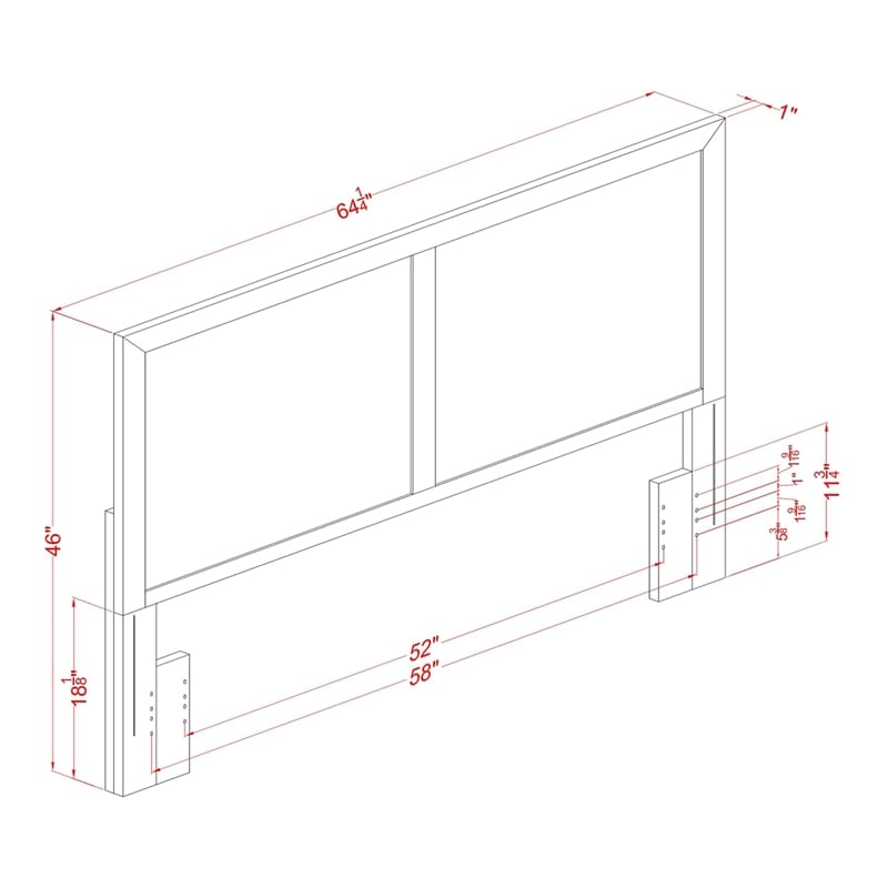 Furniture of America Lupin Wood Full-Queen Headboard in Lemon Yellow