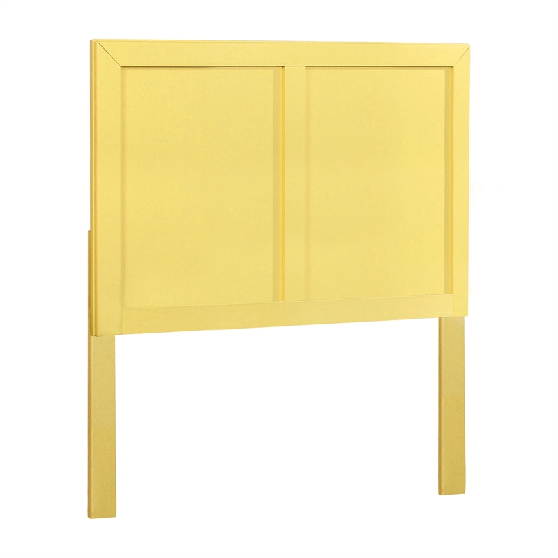 Furniture of America Lupin Wood Twin Kids Headboard in Lemon Yellow