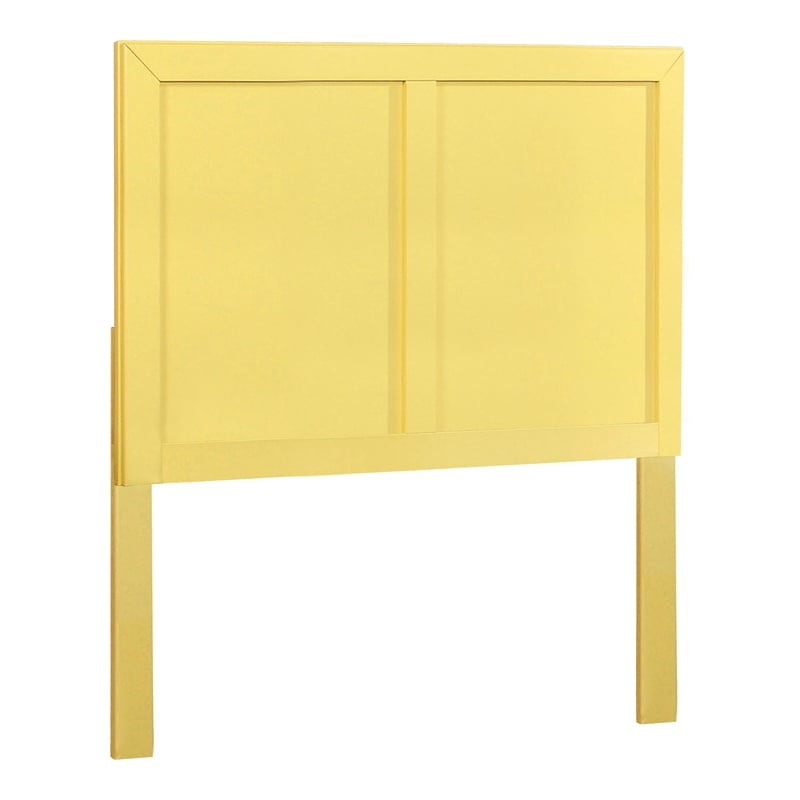 Furniture of America Lupin Wood Twin Headboard in Lemon Yellow