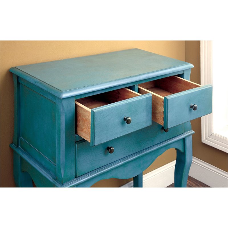 Furniture Of America Jonah Vintage Console Table In Antique Teal America Jonah Vintage Console Table