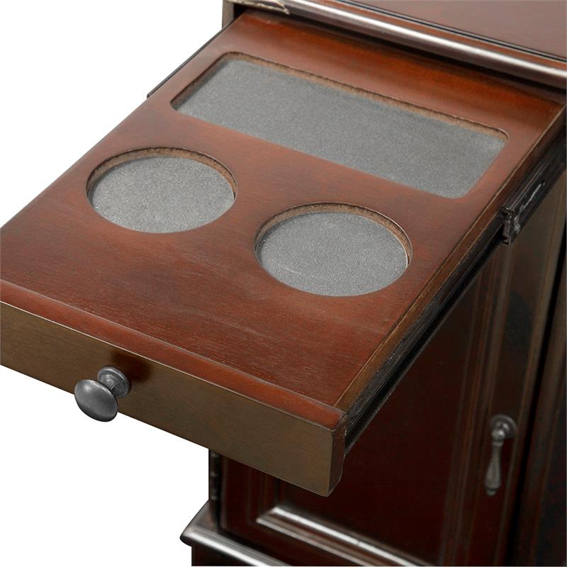 Furniture of America Daren I Transitional Wood Storage End Table in Cherry