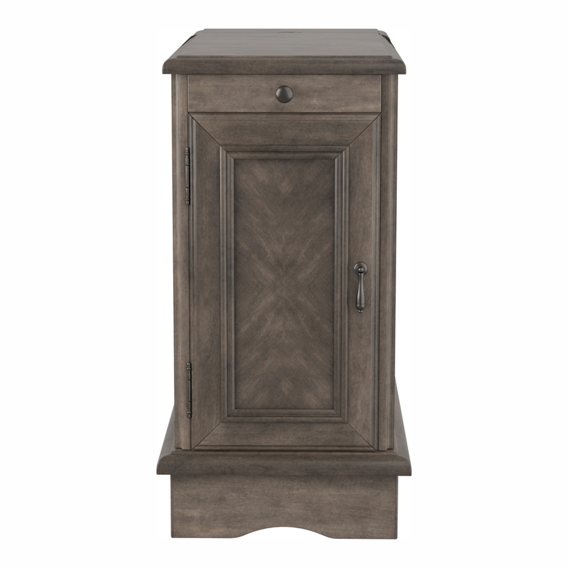 Furniture of America Daren I Transitional Storage End Table in Antique Brown