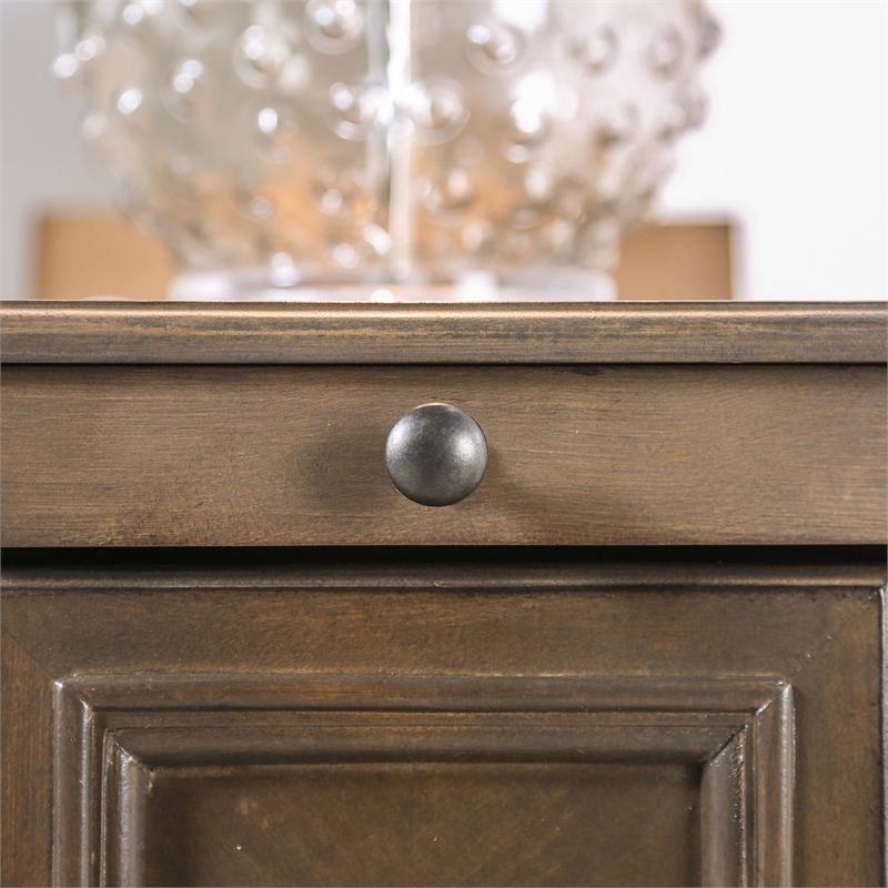 Furniture of America Daren I Transitional Storage End Table in Antique Brown