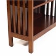 Furniture of America Davis Wood 5-Shelf Bookcase in Antique Oak