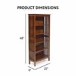 Furniture of America Davis Wood 5-Shelf Bookcase in Antique Oak