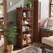 Furniture of America Davis Wood 5-Shelf Bookcase in Antique Oak