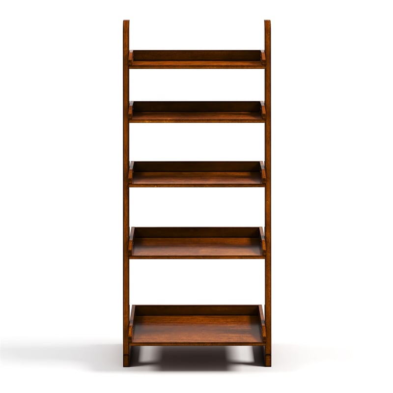 Furniture of America Carley Transitional Wood 5 Shelf Bookcase in Antique Oak