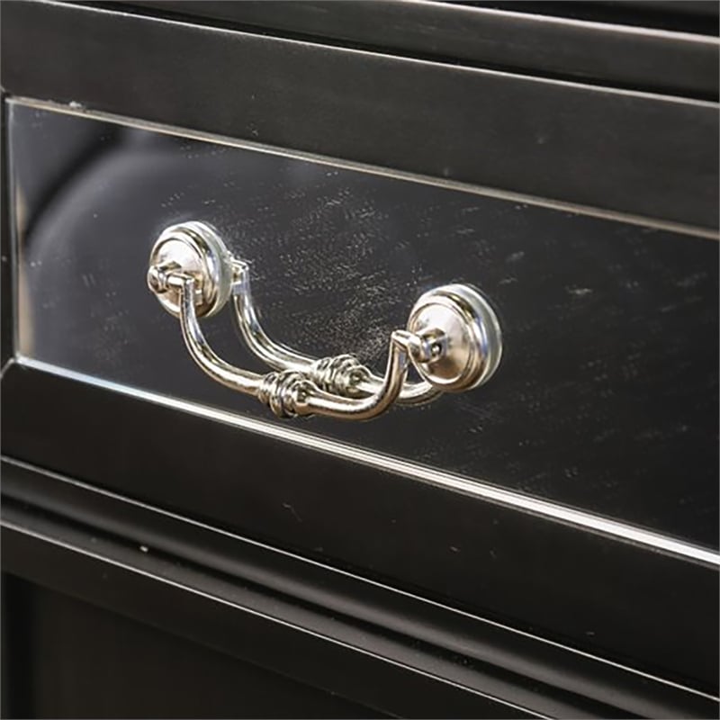 Furniture of America Setley Modern Wood Two-Tone Wine Rack in Black