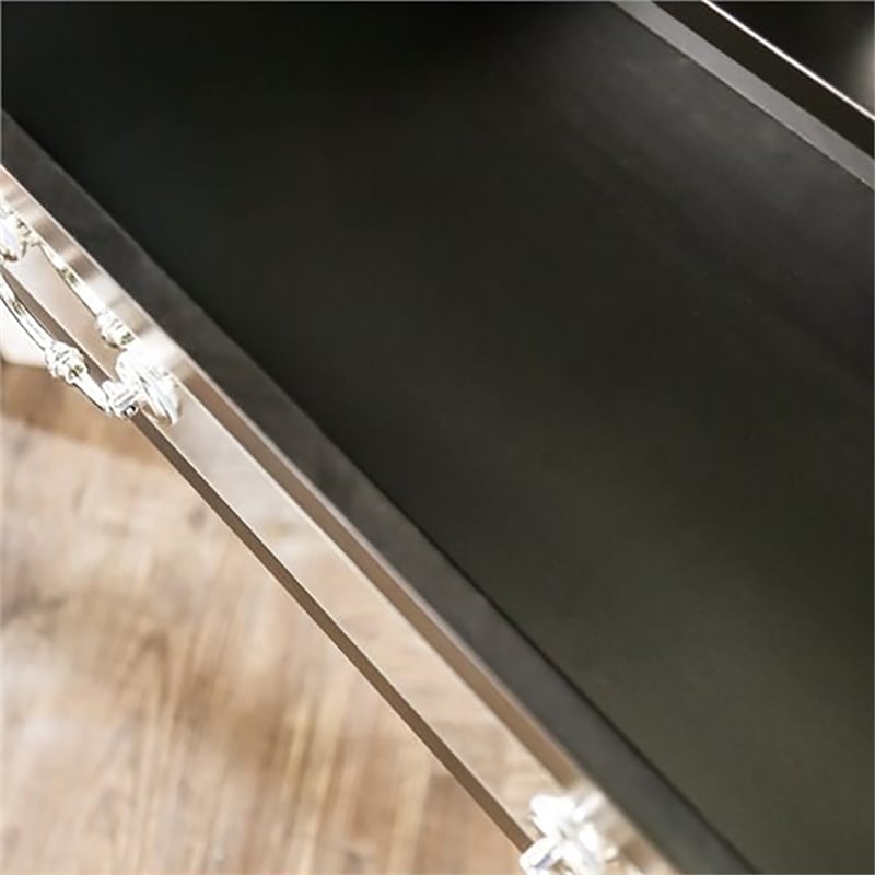 Furniture of America Setley Modern Wood Two-Tone Wine Rack in Black