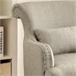 Furniture of America Gabe Contemporary Fabric Upholstered Accent Chair in Beige