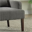 Furniture of America Gabe Contemporary Fabric Upholstered Accent Chair in Gray