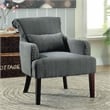 Furniture of America Gabe Contemporary Fabric Upholstered Accent Chair in Gray