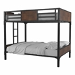 Furniture of America Baron Metal Full over Full Bunk Bed in Black