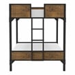 Furniture of America Baron Metal Full over Full Bunk Bed in Black