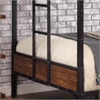Furniture of America Baron Metal Full over Full Bunk Bed in Black