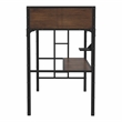 Furniture of America Baron Metal Twin over Workstation Bunk Bed in Black