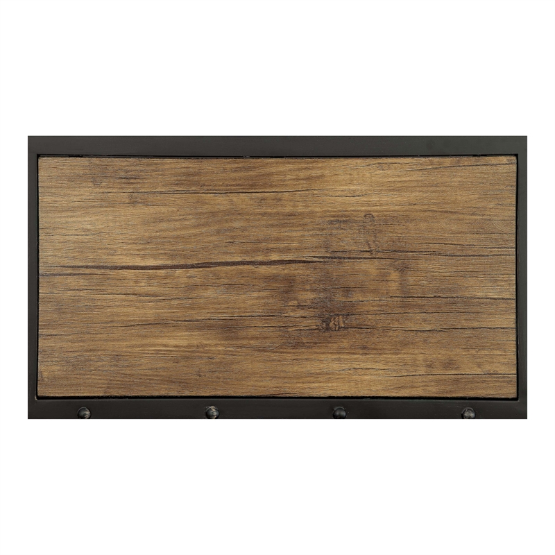 Furniture of America Baron Metal Twin over Workstation Bunk Bed in Black