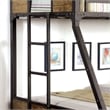 Furniture of America Baron Metal Twin over Full Bunk Bed in Black