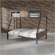 Furniture of America Baron Metal Twin over Full Bunk Bed in Black