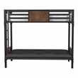 Furniture of America Baron Metal Twin over Futon Bunk Bed in Black