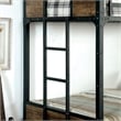 Furniture of America Baron Metal Twin over Futon Bunk Bed in Black