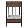 Furniture of America Baron Metal Twin over Twin Bunk Bed in Black